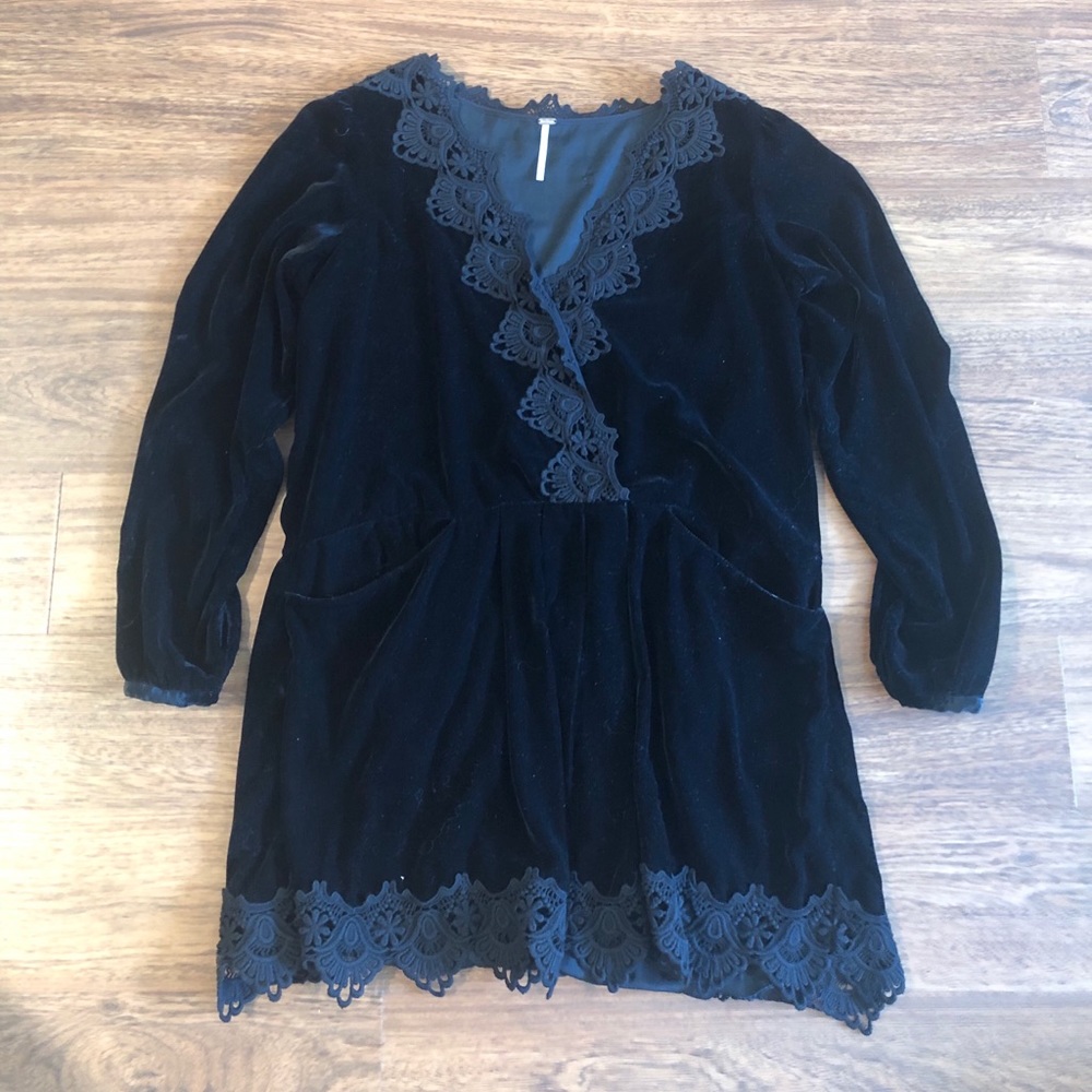 Black Velvet Free People Dress